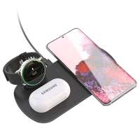 2020 Hot Unique OEM Wireless Charger 3 in 1 Station Fast Charging For Samsung Watch Active 1,2, Samsung Buds QI mobile phone