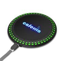 10W Qi Wireless Charger Pad With Led Light Fast Charging For Iphone Huawie Xiaomi